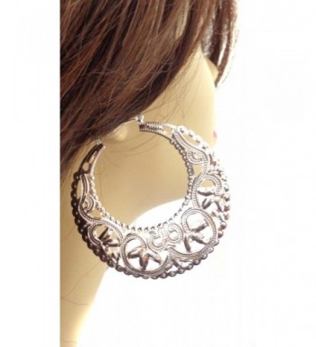 Earrings Filigree Puffed Silver silver