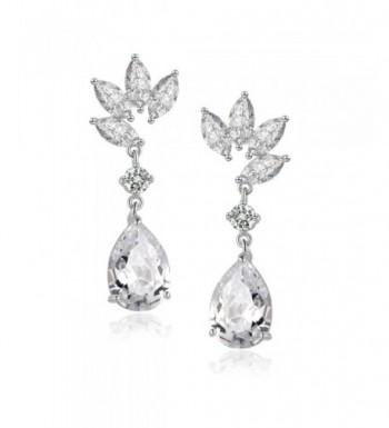 Teardrop Earrings Bridal Wedding Zirconia