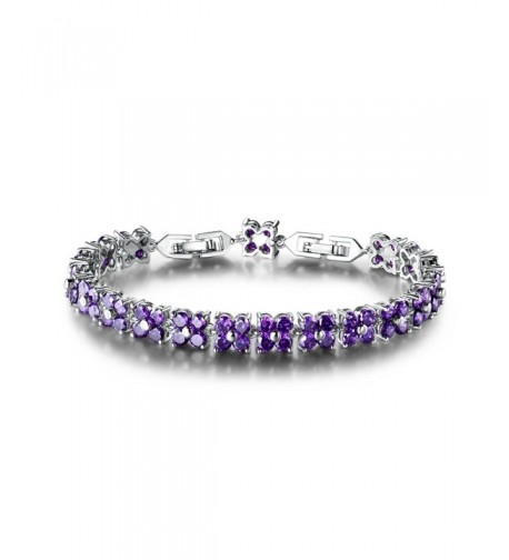 GULICX Plated Zirconia Crystal Bracelet