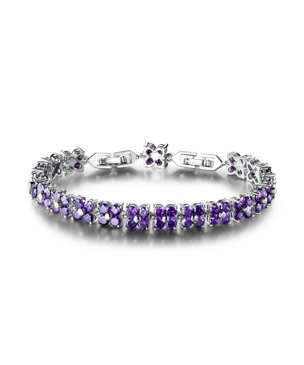 GULICX Plated Zirconia Crystal Bracelet