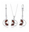 Ornate Sterling Rhodium Pendant Earrings