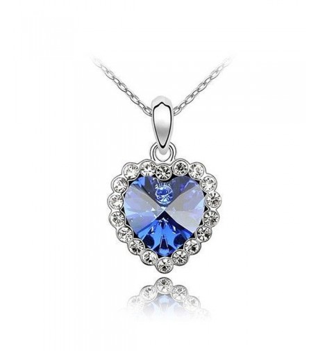 Sparkling Blue Colored Clear Neckace