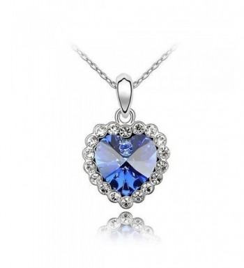 Sparkling Blue Colored Clear Neckace