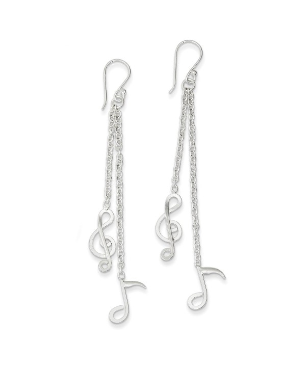 Sterling Silver Musical Dangle Earrings