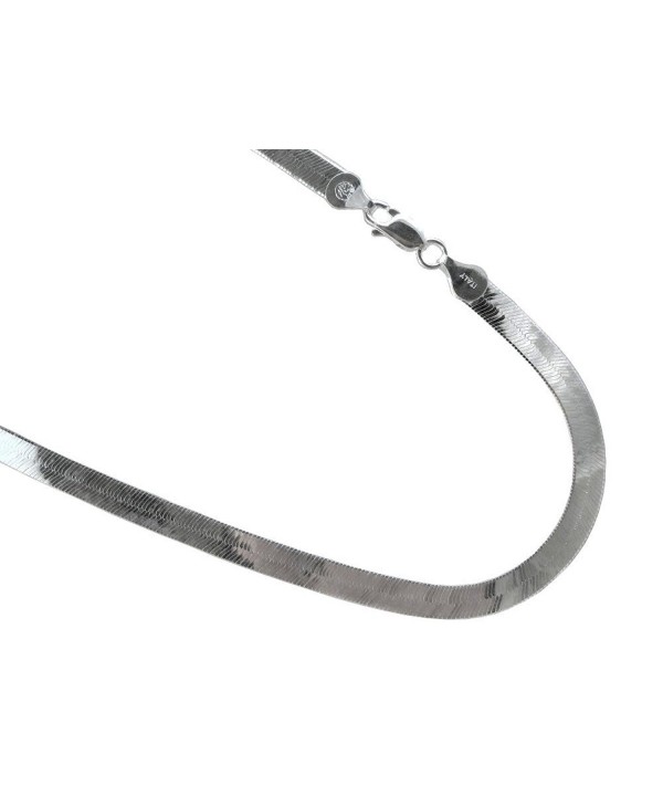 Herringbone Sterling Silver Necklace Italian