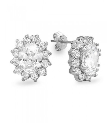 Carat Zirconia Ladies Cluster Earrings