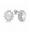 Carat Zirconia Ladies Cluster Earrings