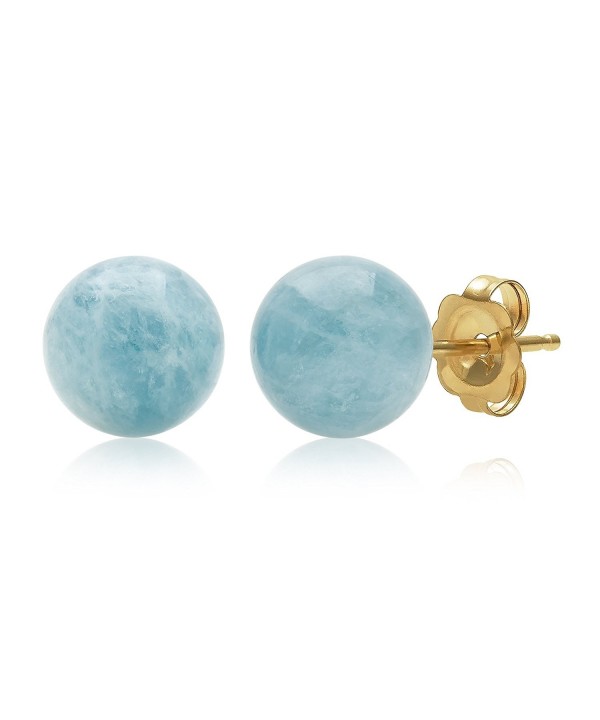 Yellow Natural Aquamarine Gemstone Earrings