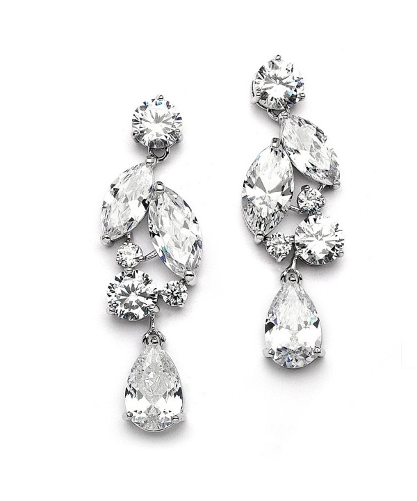 Mariell Dramatic Zirconia Statement Earrings