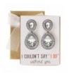 Wedding Bridesmaids Crystal Earrings Silver