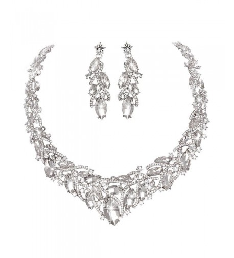 Youfir Elegant Austrian Necklace Earrings