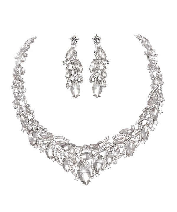 Youfir Elegant Austrian Necklace Earrings