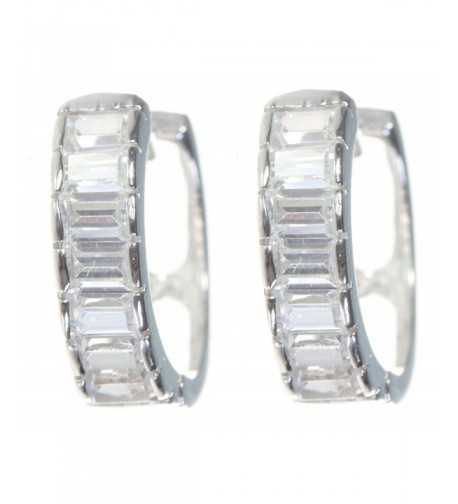 Elegant Sterling Silver Earrings Zirconia