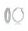 Sterling Zirconia Channel Set Inside Out Earrings