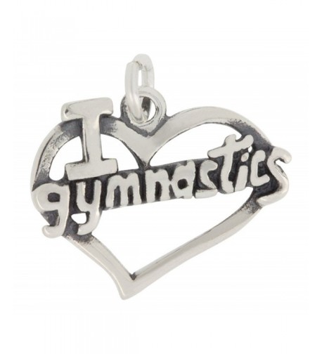 Sterling Silver Heart Gymnastics Charm