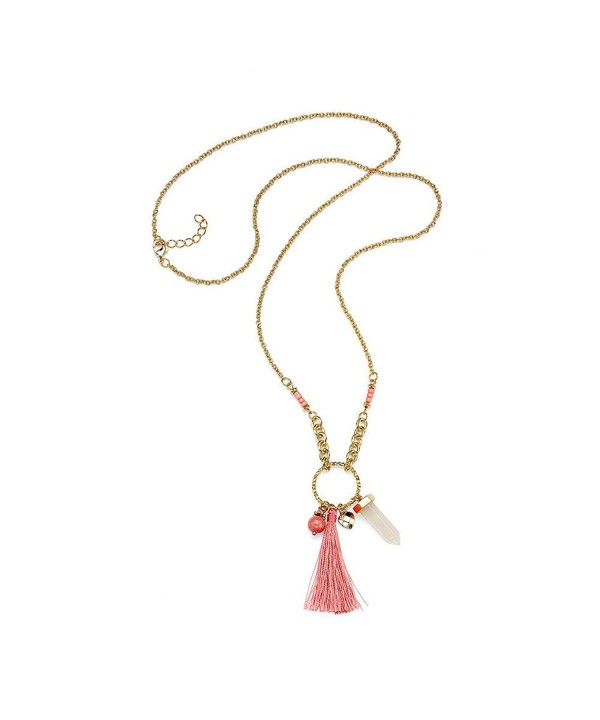 Pendant Necklace Quartz Tassel Thornless