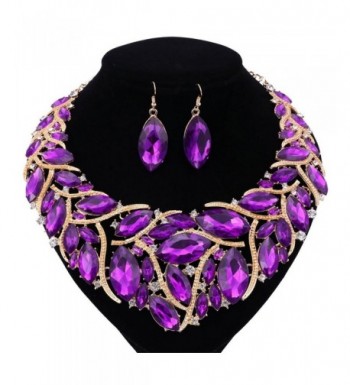 African Jewelry Crystal Statement Necklace