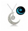 Linsh Initial Necklace Hollow Pendant