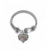 Awareness Bracelet Silver Lobster Crystal