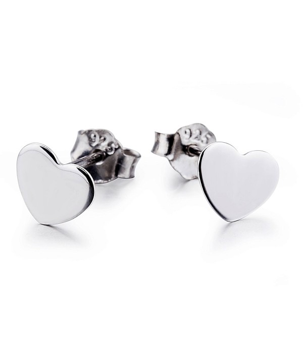 Sterling Silver Heart Earrings Women