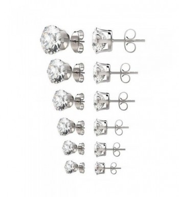 womens Surgical stainless Zirconia earrings