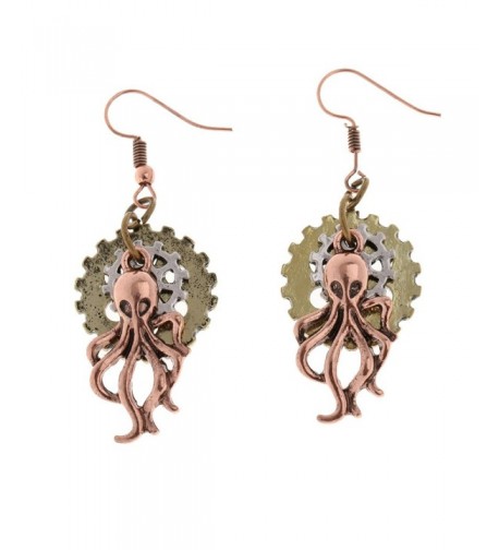 MagiDeal Vintage Steampunk Earring Octopus