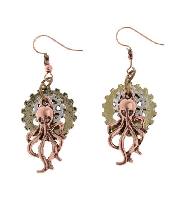 MagiDeal Vintage Steampunk Earring Octopus