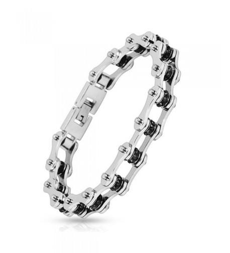 Motorcycle Chain Black Stainless Bracelet