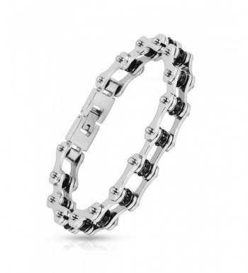 Motorcycle Chain Black Stainless Bracelet