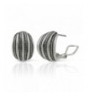 JanKuo Jewelry Rhodium Twisted Earrings