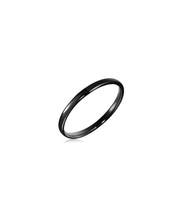 Black Domed Tungsten Wedding Band 5 0