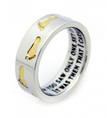 Footprints Sand Ring Inspirational Jewelry