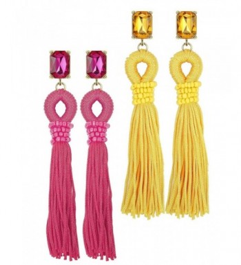 Jstyle Dangle Earrings Tassel Zirconia