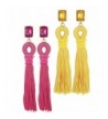 Jstyle Dangle Earrings Tassel Zirconia