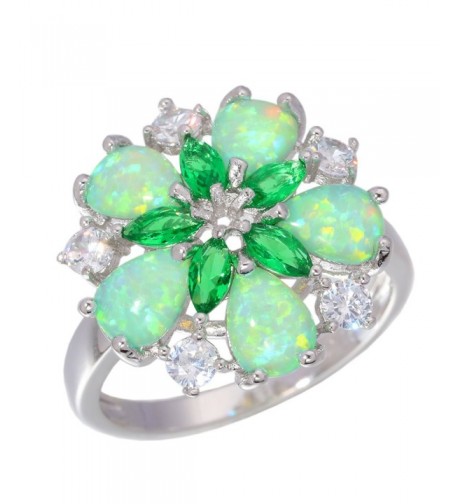 CiNily Created Emerald Rhodium Gemstone