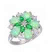 CiNily Created Emerald Rhodium Gemstone