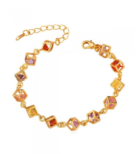 U7 Plated Colorful Zirconia Bracelet