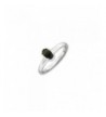 Sterling Silver Stackable Black Cabochon