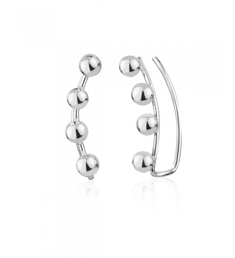 Sterling Silver Evenly Climber Earrings