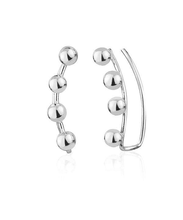 Sterling Silver Evenly Climber Earrings