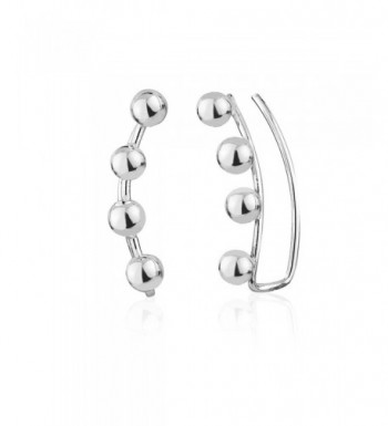 Sterling Silver Evenly Climber Earrings