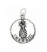 Sterling Silver Oxidized Double Pineapple