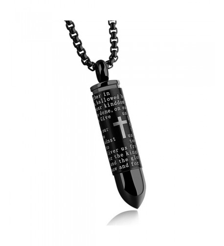 Engraved English Stainless Memorial Necklace