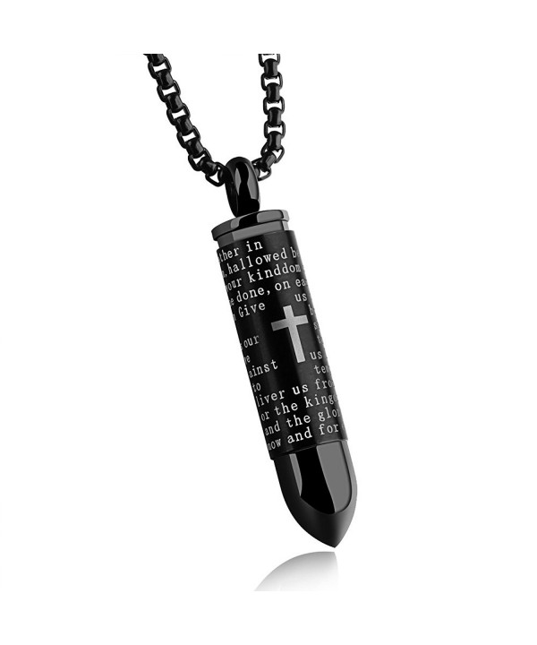 Engraved English Stainless Memorial Necklace