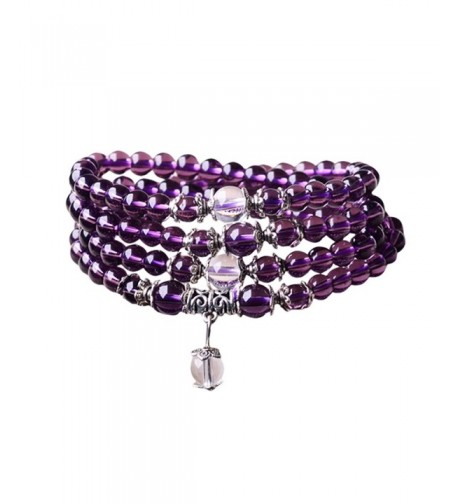 Meditation Simulated Amethyst Bracelet Necklace