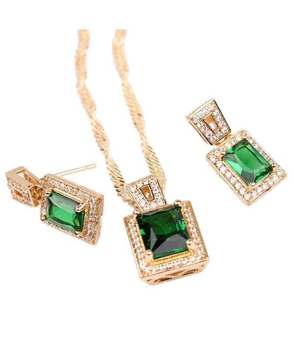 Wedding Womens Pendant Necklace Earrings