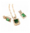 Wedding Womens Pendant Necklace Earrings