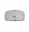 Sterling Rhodium Lattice Zirconia Fashion