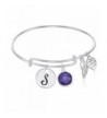 Initial Expandable Bangle Bracelet February