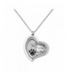 Locket Shaped Pawprint Floating Necklace